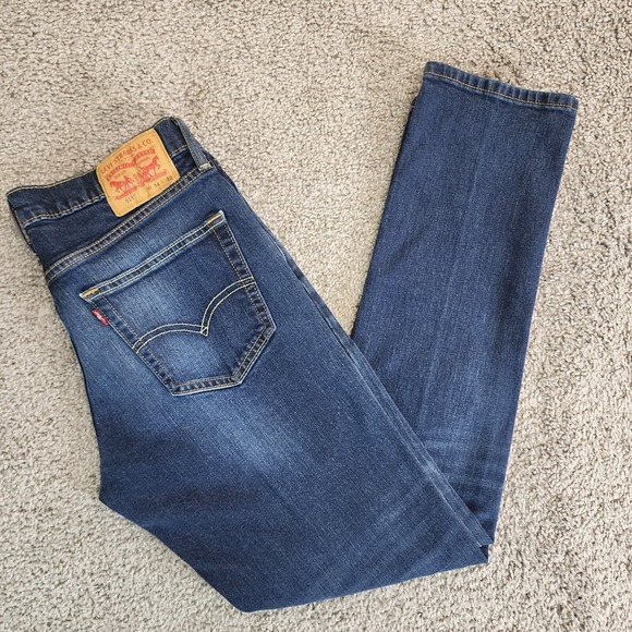 Levis 511 Jeans Mens 32 x 30 Blue Denim Slim‎ Fit Straight Leg Stretch Tapered - Picture 1 of 15